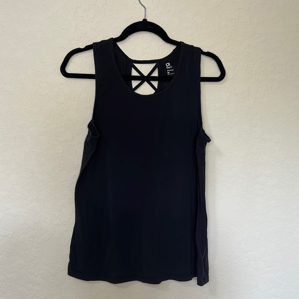 Crisscross open back tank